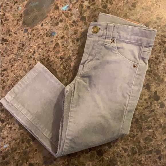 2 Janie & Jack Corduroy pants 18-24 + 2T Reindeer Blue & Solid Gray - Picture 10 of 11